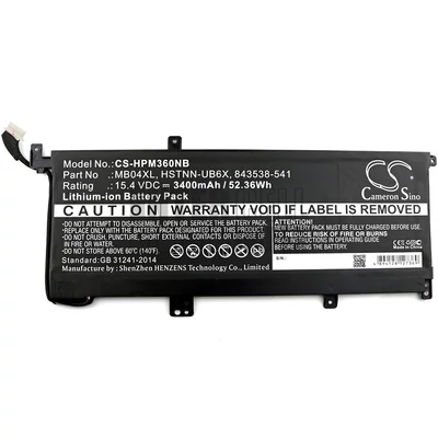 HP Envy X360 15-AQ000 M6-AR M6-AQ series MB04XL 843538-541 844204-850 844204-855 HSTNN-UB6X MB04055XL 15.4V 3400mAh 53Wh 4 cella notebook/laptop akku/akkumulátor utángyártott