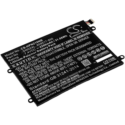 HP Notebook X2 10-P0 x2 210 G2 10-P018WM series 859470-1B1 859517-855 HSTNN-IB7N SW02XL TPN-Q180 TPN-Q181 7.4V 4200mAh 31.08Wh Li-Polymer notebook/laptop akku/akkumulátor