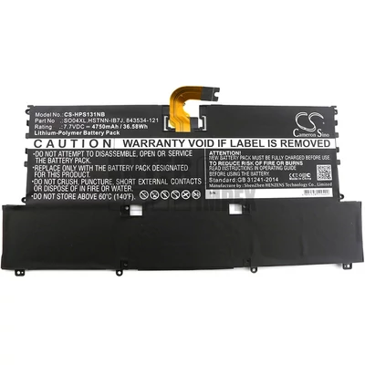 HP Spectre 13 13-V016TU 13-V015TU 13-V014TU 13-V000 series SO04XL 844199-855 843534-1C1 HSTNN-IB7J 7.7V 4750mAh 36.58Wh 4 cella fekete notebook/laptop akku/akkumulátor utángyártott V2