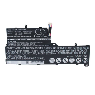 HP Split 13-M101SL Pavilion 13-P100EL series WO03XL 11.1V 2950mAh 33Wh 3 cella fekete notebook/laptop akku/akkumulátor utángyártott