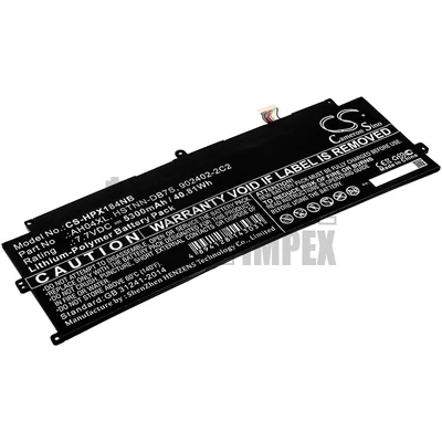 HP Spectre x2 12 Detachable PC 12 12t TPN-Q184 series 902402-2C2 902500-855 AH04XL HSTNN-DB7S 7.7V 5300mAh 40.81Wh Li-Polymer fekete notebook/laptop akku/akkumulátor utángyártott