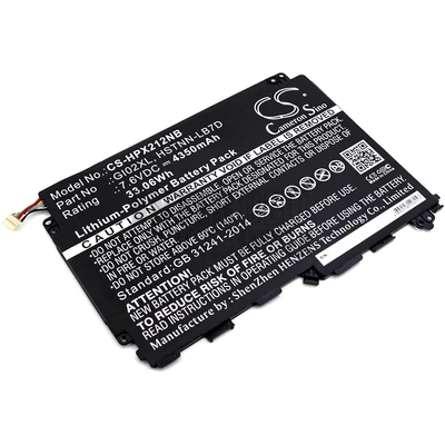 HP Pavilion X2 12 12-B000 12-B series 832489-421 833657-005 841565-001 GI02XL HSTNN-LB7D TPN-Q169 7.6V 4350mAh 33.06Wh Li-Polymer notebook/laptop akku/akkumulátor utángyártott