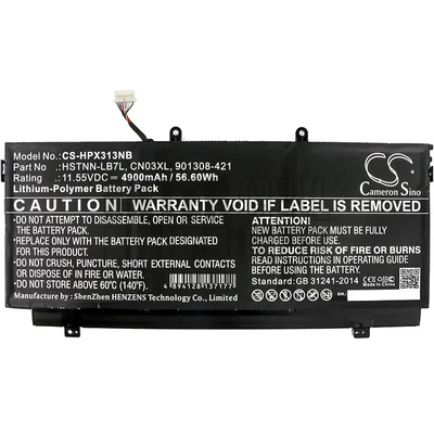HP CN03XL HSTNN-LB7L 901308-421 901345-855 series Envy 13-ab000 11.55V 4900mAh 57Wh 3 cella notebook/laptop akku/akkumulátor utángyártott