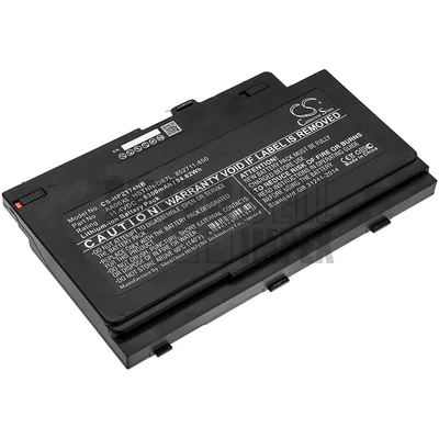 HP ZBook 17 G3 G4 G4-1R series 852527-221 852527-222 852527-241 852527-242 852711-850 AA06096XL AA06XL HQ-TRE HSTNN-C86C HSTNN-DB7L Z3R03AA Z3R03AA-NB Z3R03UT 11.4V 8300mAh 94.62Wh Li-ion fekete notebook/laptop akku/akkumulátor utángyártott