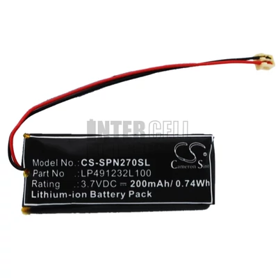 Sony PSP-N270 PSP-N270G series LP491232L100 3,7V Li-Polymer 200mAh / 0.74Wh Wireless Headset/Fülhallgató akkumulátor utángyártott