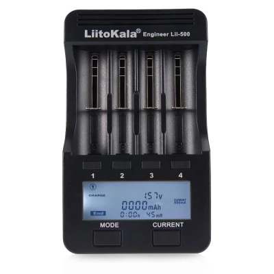 LiitoKala Engineer Lii-500 négycsatornás 18650 LCD Lithium-Ion Li-Ion akkumulátor/cella töltő/adapter