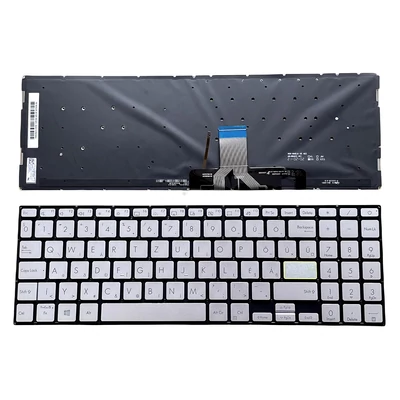 Asus VivoBook X521 X521EA X521EQ X521FA X521FL S533 S533E S533EA S533F S533FL M533I M533IA E510M E510MA L510M L510MA háttérvilágítással (backlit) magyar (HU) laptop/notebook billentyűzet gyári ezüst