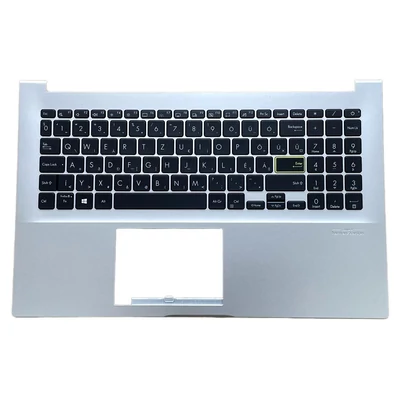 Asus Vivobook X513E X513EA X513EP S513E S513EA F513E F513EA K513E M513U series 90NB0RR5-R32HU0 háttérvilágítással (backlit) ezüst burkolattal (topcase) fekete magyar (HU) laptop/notebook billentyűzet gyári