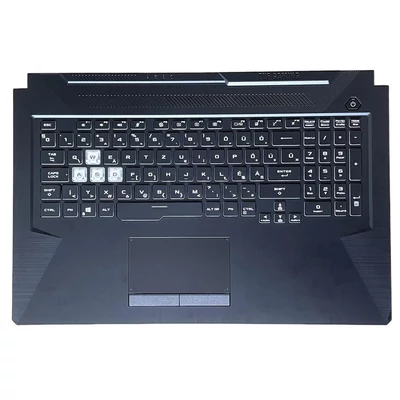 Asus TUF Gaming A17 FA706I FA706II FA706IU FA706IH FA706IU F17 FX706LI series 90NR03K1-R32HU0 RGB Multi-color háttérvilágítással (backlit) fekete burkolattal (topcase) magyar (HU) laptop/notebook billentyűzet gyári