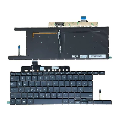 Asus Zenbook Pro 14 Duo OLED UX8402 UX8402Z UX8402ZA UX8402ZE UX8402V UX8402VU háttérvilágítással (backlit) magyar (HU) szürke laptop/notebook billentyűzet gyári