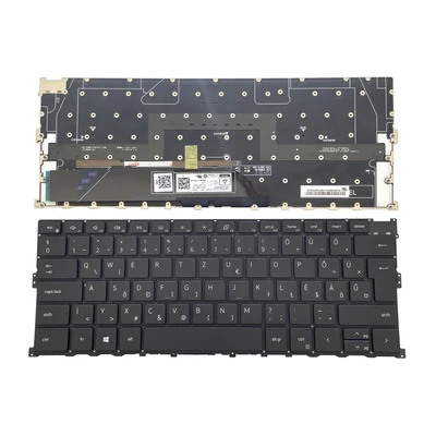 Dell XPS 13 9300 9310 series 0RV8PG RV8PG háttérvilágítással (backlit) magyar (HU) fekete laptop/notebook billentyűzet gyári