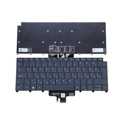 Dell Latitude 9440 9450 2-in-1 0G0G1T G0G1T háttérvilágítással (backlit) magyar (HU) fekete laptop/notebook billentyűzet gyári