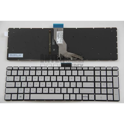 HP 250 G6 255 G6 256 G6 258 G6 15-cc 15-br 15g-br 15-bp 15-bw 15z-bw 15q-bu 15-bs 15t-bs 17-ak 17z-ak 17-bs 17t-bs series háttérvilágítással (backlit) ezüst magyar (HU) laptop/notebook billentyűzet gyári