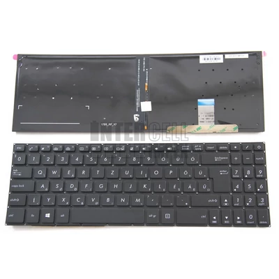 Asus N580 N580V N580VD N580G N580GD series háttérvilágítással (backlit) fekete magyar (HU) laptop/notebook billentyűzet