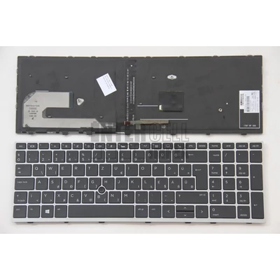 HP EliteBook 755 G5 850 G5 G6 Zbook 15u G5 15u G6 háttérvilágítással (backlit) trackpointtal (pointer) ezüst fekete magyar (HU) laptop/notebook billentyűzet