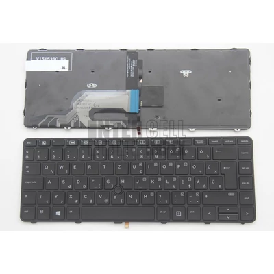 HP ProBook 640 G2 G3 645 G2 G3 háttérvilágítással (backlit) trackpointtal (pointer) fekete magyar (HU) laptop/notebook billentyűzet gyári