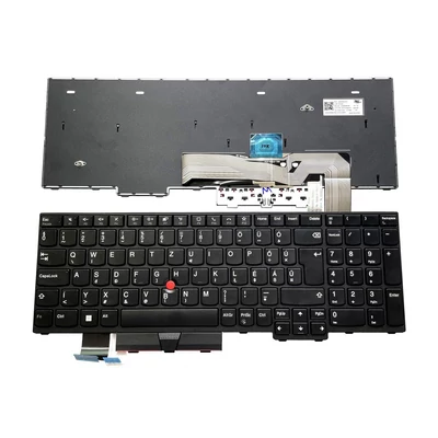 Lenovo Thinkpad L15 Gen 1 L15 Gen 2 háttérvilágítás nélküli magyar (HU) fekete laptop/notebook billentyűzet gyári