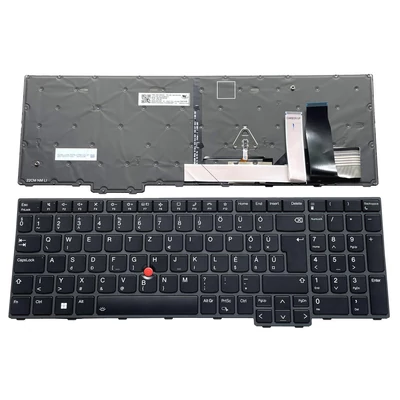 Lenovo Thinkpad T16 P16s Gen 1 Gen 2 Thinkpad L15 Gen 3 háttérvilágítással (backlit) trackpointtal (pointer) magyar (HU) fekete laptop/notebook billentyűzet gyári