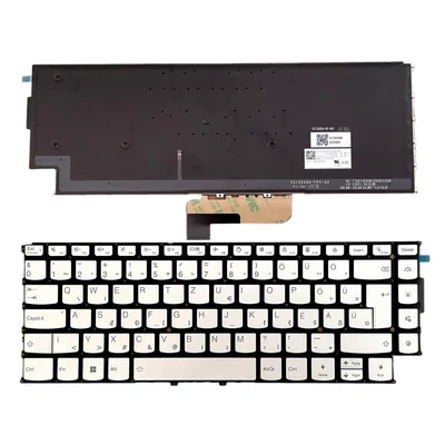 Lenovo Yoga 9-14IAP7 9-14IRP8 series háttérvilágítással (backlit) ezüst magyar (HU) laptop/notebook billentyűzet gyári