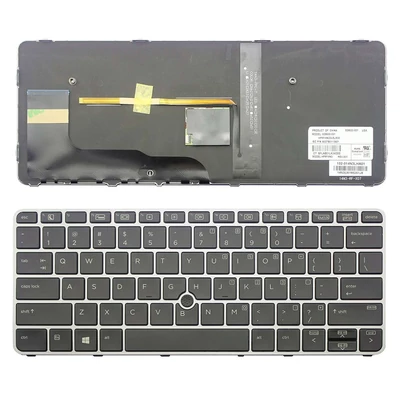 HP EliteBook 820 G3 820 G4 725 G3 725 G4 series 813301-001 háttérvilágítással (backlit) trackpointtal (pointer) fekete amerikai angol (US) laptop/notebook billentyűzet