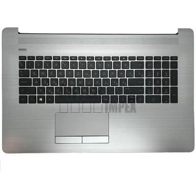 HP ProBook 470 G2 series L83727-211 burkolattal (topcase) háttérvilágítással (backlit) touchpaddel fekete-szürke magyar (HU) laptop/notebook billentyűzet gyári