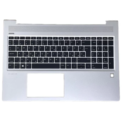 HP ProBook 450 455 G6 450 G7 series háttérvilágítással (backlit) burkolattal (topcase) ezüst-fekete magyar (HU) laptop/notebook billentyűzet gyári
