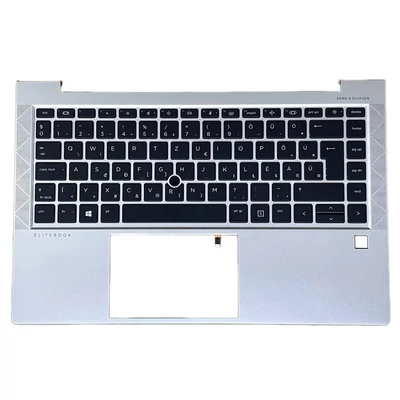 HP EliteBook 840 G7 840 G8 845 G7 845 G8 háttérvilágítással (backlit) trackpointtal (pointer) fekete magyar (HU) laptop/notebook billentyűzet palmrest/topcase felső burkolat
