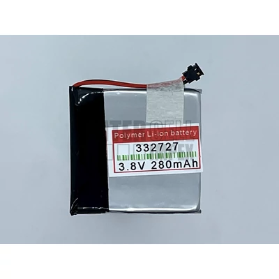 Li-Polymer 3.8V 280mAh 3.3mm x 27mm x 27mm Smartband Bluetooth Mp3 Smart watch TomTom Spark 3 univerzális akku/akkumulátor