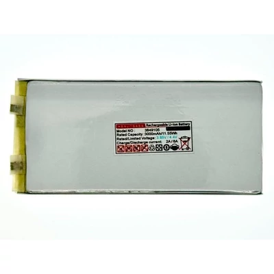 Li-Polymer 3.85V 3000mAh 49mm x 105mm univerzális akku/akkumulátor - elektronika nélkül