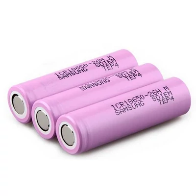 Samsung 18650 3.7V 2600mAh ICR18650-26H 26J Li-ion ipari cella akku/akkumulátor