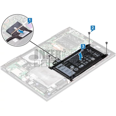 DELL FW8KR 11.4V 3500mAh 42Wh 3 cella fekete notebook/laptop akku/akkumulátor gyári