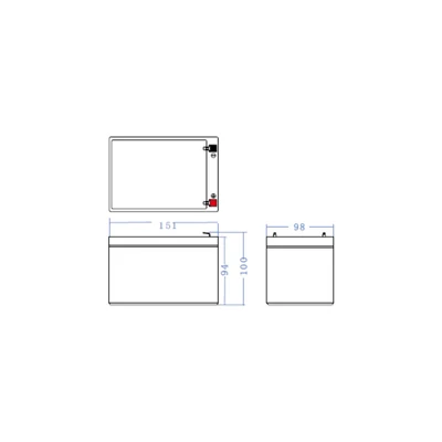 AGM 12V 12Ah szünetmentes UPS tápegység akku akkumulátor