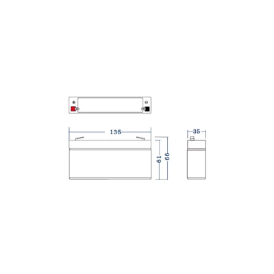 AGM 6V 3.2Ah riasztó pénztárgép tápegység akku akkumulátor