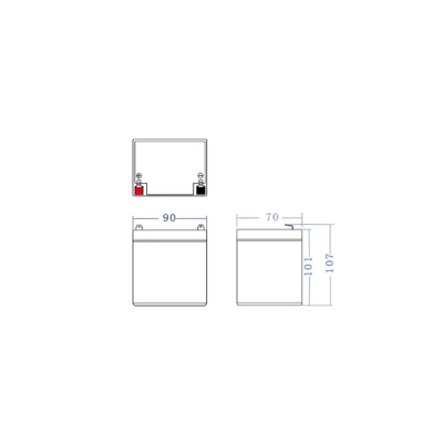 AGM 12V 5Ah Faston 187 (F1) szünetmentes UPS tápegység akku akkumulátor