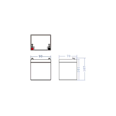 AGM 12V 4.5Ah Faston 187 (F1) szünetmentes UPS tápegység akku akkumulátor