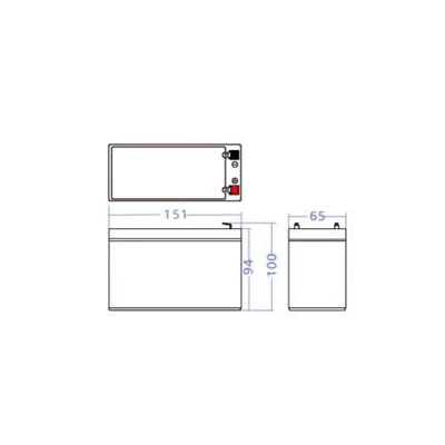 AGM 12V 8.5Ah Faston 187 (F1) szünetmentes UPS tápegység akku akkumulátor