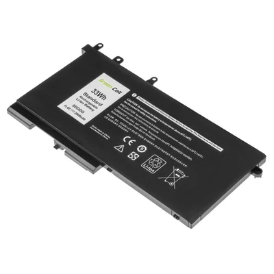 Dell Latitude 5280 5290 5480 5490 5491 5495 5580 5590 5591 series 3DDDG 93FTF 11.4V 2900mAh 3 cella fekete notebook/laptop akku/akkumulátor utángyártott
