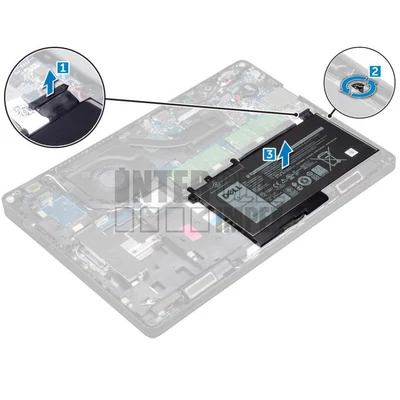 Dell Latitude 5280 5290 5480 5490 5491 5495 5580 5590 5591 series 3DDDG 93FTF 11.4V 2900mAh 3 cella fekete notebook/laptop akku/akkumulátor utángyártott