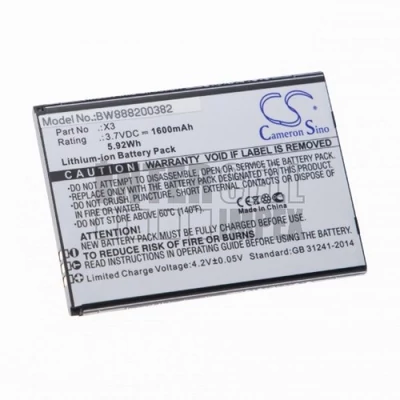 Doogee X3 series 3.7V 1600mAh 5.92Wh utángyártott akku/akkumulátor
