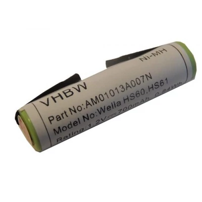 Wella Contura HS60 HS61 series 1.2V 700mAh Ni-Mh hajvágógép akkumulátor utángyártott