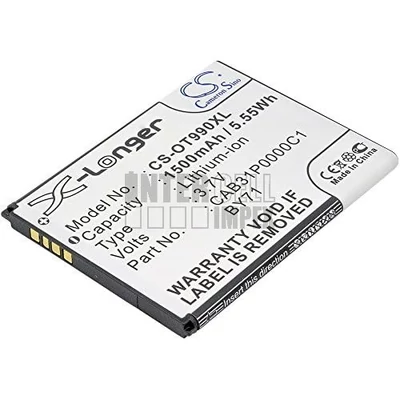 Alcatel One Touch CAB31P0000C1 series 3.7V 1500mAh 5.55Wh Li-ion mobiltelefon akku/akkumulátor
