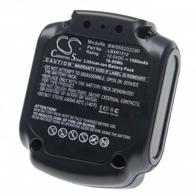Black & Decker LBXR1512 series 12V 1500mAh 18Wh Li-ion szerszámgép akku/akkumulátor