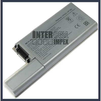 DELL Latitude D820 6600 mAh 9 cella ezüst notebook/laptop akku/akkumulátor utángyártott