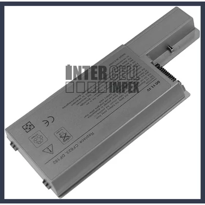 DELL Latitude D820 6600 mAh 9 cella ezüst notebook/laptop akku/akkumulátor utángyártott