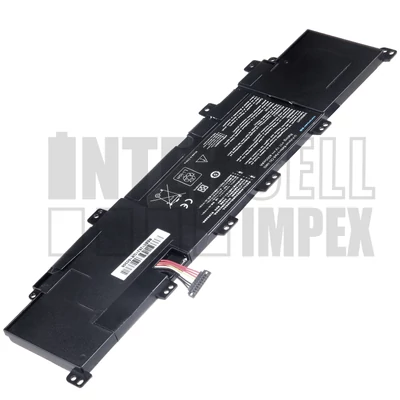 ASUS VivoBook S400E Series 4000 mAh 3 cella fekete notebook/laptop akku/akkumulátor utángyártott