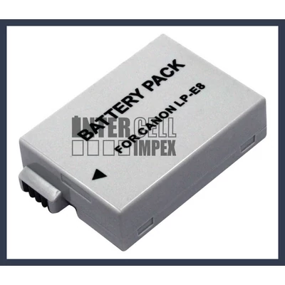 Canon LP-E8 7.4V 1100mAh utángyártott Lithium-Ion kamera/fényképezőgép akku/akkumulátor 