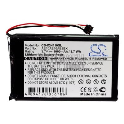 Garmin Nuvi 1100 1100LM series AE10AE16AB2BX 3.7V Li-ion 1000mAh GPS akkumulátor utángyártott