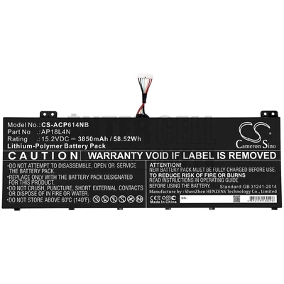 Acer TMP614-51G-719Y 15.2V 3850mAh Li-Ion notebook/laptop akku/akkumulátor