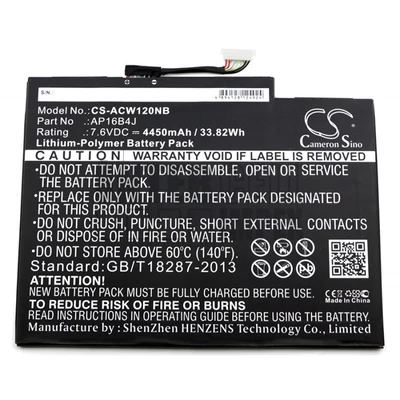 Acer Switch Alpha 12 SA5-271-39N9 7.6V 4450mAh Li-Polymer notebook/laptop akku/akkumulátor