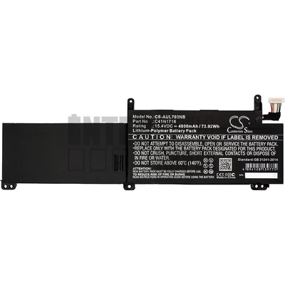 Asus OB200-02770000M 15.4V 4800mAh Li-Polymer notebook/laptop akku/akkumulátor